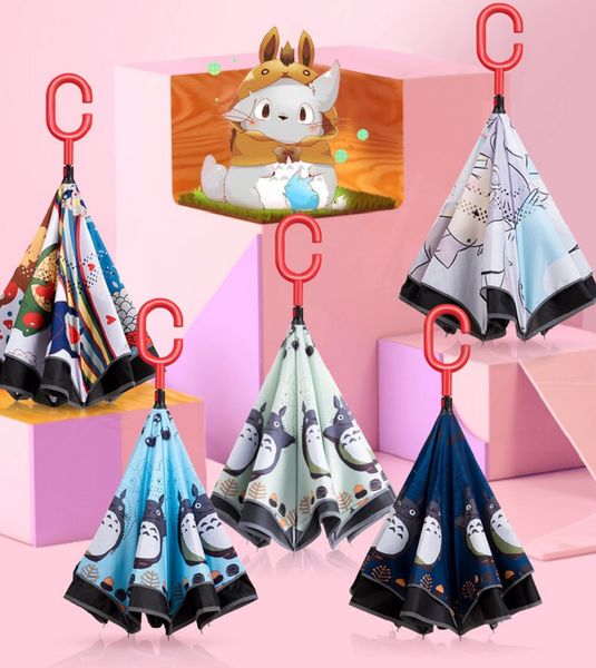children folding reverse umbrella sunny and widproof double layer c-hook hand inverted rain umbrella tororo deign self stand rain protection
children folding reverse umbrella sunny and widproof double layer c-hook hand inverted rain umbrella tororo deign self stand rain protection
