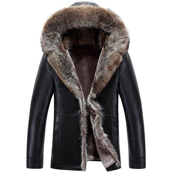 2019 new casual real fur collar hooded blouson cuir homme can withstand - 40 degrees plus size mens winter leather jackets, Black
2019 new casual real fur collar hooded blouson cuir homme can withstand - 40 degrees plus size mens winter leather jackets, Black