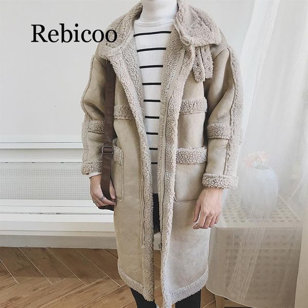 2019 men fashion casual parkas loose thicken cotton-padded clothes cashmere long coats lamb overcoat in warm windbreaker, Black
2019 men fashion casual parkas loose thicken cotton-padded clothes cashmere long coats lamb overcoat in warm windbreaker, Black