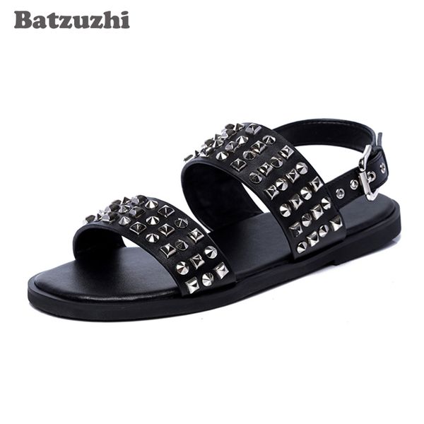 new men's leather sandal shoes black rivets fashion leather sandals for men designer's men sandalias genuine sandals
new men's leather sandal shoes black rivets fashion leather sandals for men designer's men sandalias genuine sandals