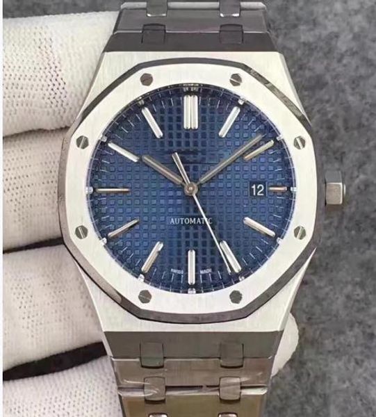 new mens watch automatic mechanical blue grey white dial royal oak series mens watch 15400 stainless steel men's watch, Slivery;brown
new mens watch automatic mechanical blue grey white dial royal oak series mens watch 15400 stainless steel men's watch, Slivery;brown