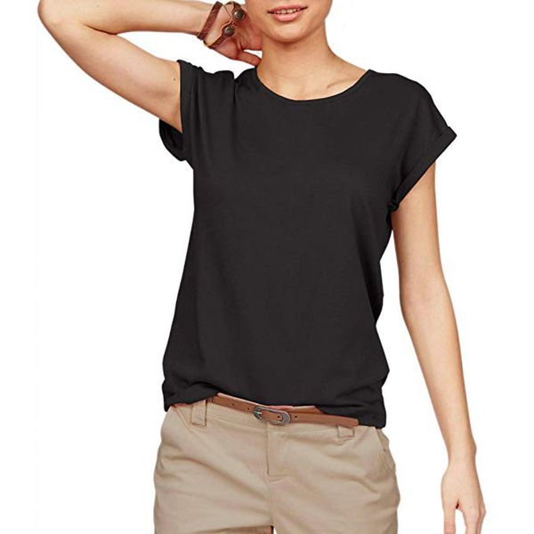 2019 new women t-shirts casual solid color simple classic tee summer female t shirt short sleeve t shirt for women clothing, Black;red
2019 new women t-shirts casual solid color simple classic tee summer female t shirt short sleeve t shirt for women clothing, Black;red