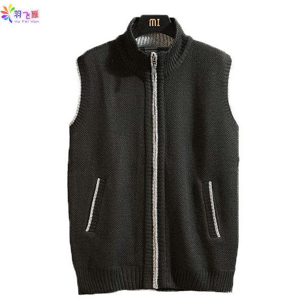 men's vests autumn winter sleeveless sweater casual mens pullover sweaters vest solid black waistcoat blusa de inverno, Black;white
men's vests autumn winter sleeveless sweater casual mens pullover sweaters vest solid black waistcoat blusa de inverno, Black;white