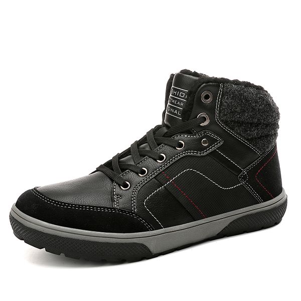 fashion men winter snow boots super warm fur male ankle boots waterproof non-slip men's casual work, Black
fashion men winter snow boots super warm fur male ankle boots waterproof non-slip men's casual work, Black