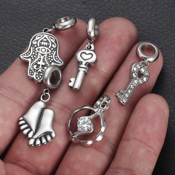 2pcs stainless steel 5.5mm hole dangle beads spacer slide charms for pando chain bracelets diy jewelry making accessories
2pcs stainless steel 5.5mm hole dangle beads spacer slide charms for pando chain bracelets diy jewelry making accessories