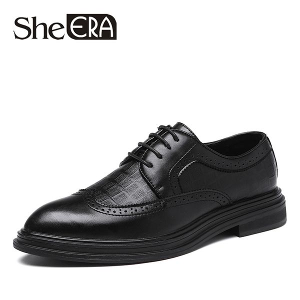 she era men's casual shoes comfortable trend leather shoes men 2020 spring autumn new mens lace-up thick bottom, Black
she era men's casual shoes comfortable trend leather shoes men 2020 spring autumn new mens lace-up thick bottom, Black
