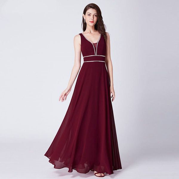 dressv burgundy v neck elegant evening dress a line zipper up sleeveless wedding party formal dress evening dresses, White;black
dressv burgundy v neck elegant evening dress a line zipper up sleeveless wedding party formal dress evening dresses, White;black