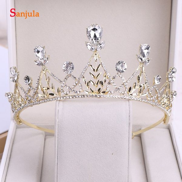 light gold bridal tiaras with clear crystals 2019 new wedding crowns women marriage accessory head t148
light gold bridal tiaras with clear crystals 2019 new wedding crowns women marriage accessory head t148