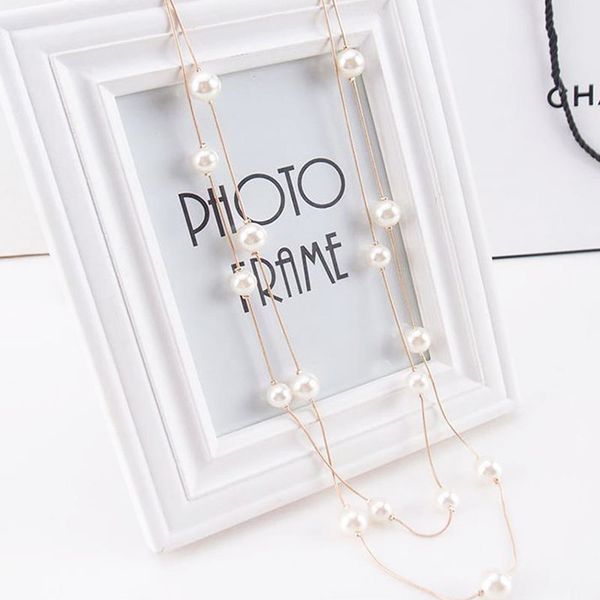 long chain imitation pearl cute sweater chain pendant necklace fashion jewelry, Silver
long chain imitation pearl cute sweater chain pendant necklace fashion jewelry, Silver