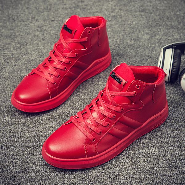 Spring Autumn Boots Breathable High Top Ankle Boots Fashion Waterproof Antiskid Sneakers Mens botas lace-up Soft Red Black
Spring Autumn Boots Breathable High Top Ankle Boots Fashion Waterproof Antiskid Sneakers Mens botas lace-up Soft Red Black