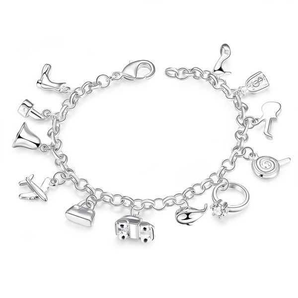 gb378 lovely 925 sterling silver charm bracelet for women jewelry wedding engagement, Golden;silver
gb378 lovely 925 sterling silver charm bracelet for women jewelry wedding engagement, Golden;silver
