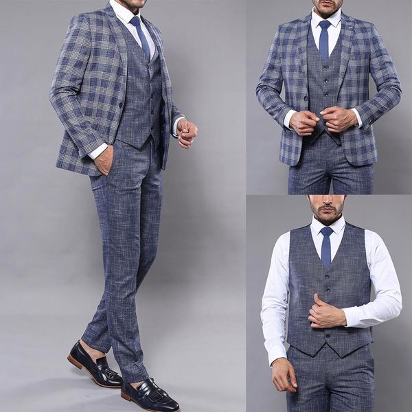 2020 fashion mens suits custom made wedding tuxedos glen plaid one-button peaked lapel groom wear casual business suit 3 pieces set, Black;gray
2020 fashion mens suits custom made wedding tuxedos glen plaid one-button peaked lapel groom wear casual business suit 3 pieces set, Black;gray