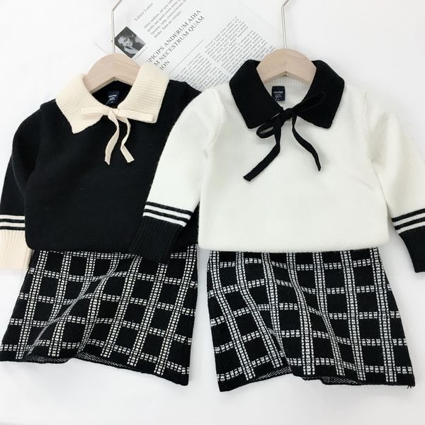 kids girls plaid sweaters sets solid pullovers plaid skirts 2pcs sets children winter clothing black white sweaters 1-4y
kids girls plaid sweaters sets solid pullovers plaid skirts 2pcs sets children winter clothing black white sweaters 1-4y