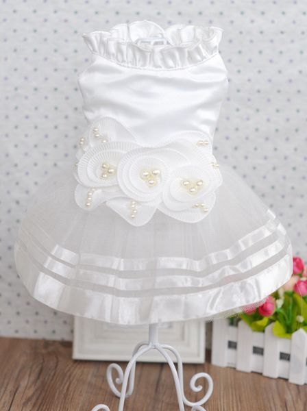 dog dress pearl flower adornment wedding dresses for dogs pet clothing dogs skirt pets supplies costume xs, s, m, l, xl
dog dress pearl flower adornment wedding dresses for dogs pet clothing dogs skirt pets supplies costume xs, s, m, l, xl