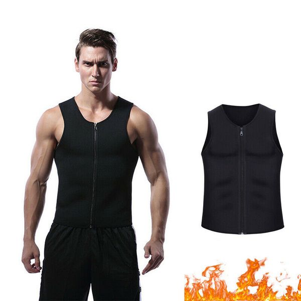 men neoprene zip vest sauna ultra sweat shirt body shaper for weight loss corset, Black;white
men neoprene zip vest sauna ultra sweat shirt body shaper for weight loss corset, Black;white