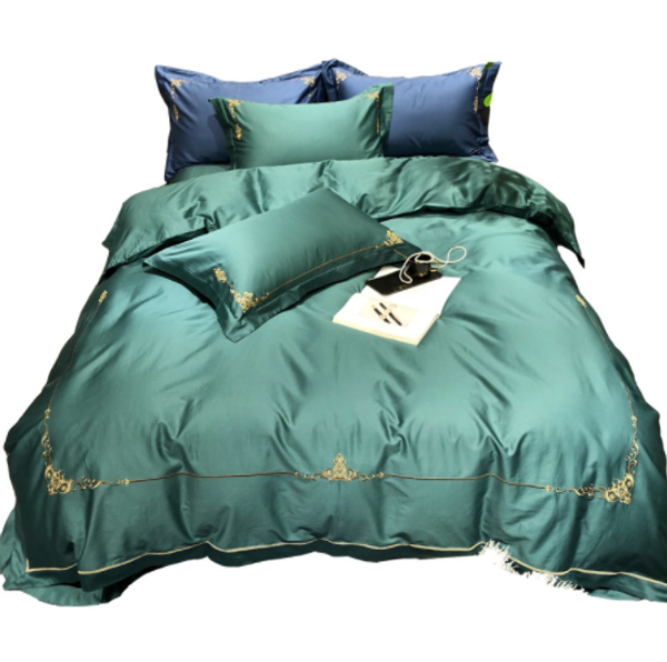 nordic simple cotton 60 long-staple cotton four-piece pure color quilt cover sheet embroidery bedding
nordic simple cotton 60 long-staple cotton four-piece pure color quilt cover sheet embroidery bedding