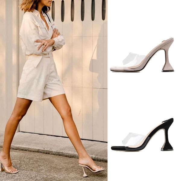 new women sandals pvc crystal heel transparent women clear high heels 9cm summer sandals pumps shoes size 41, Black
new women sandals pvc crystal heel transparent women clear high heels 9cm summer sandals pumps shoes size 41, Black
