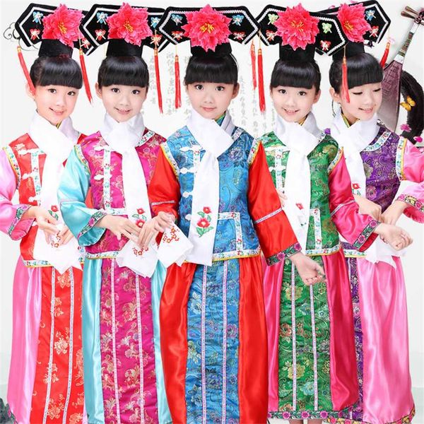 qing dynasty ancient chinese costumes for girls traditional court festival outfit fair princess dance performance stage kid wear, Black;red
qing dynasty ancient chinese costumes for girls traditional court festival outfit fair princess dance performance stage kid wear, Black;red