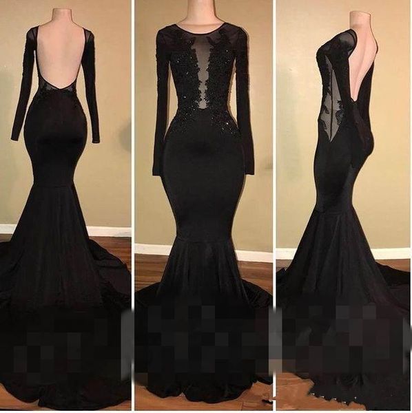 2019 charming black elastic satin jewel mermaid prom dresses applique long sleeve sweep train formal evening dresses prom gowns custom made
2019 charming black elastic satin jewel mermaid prom dresses applique long sleeve sweep train formal evening dresses prom gowns custom made