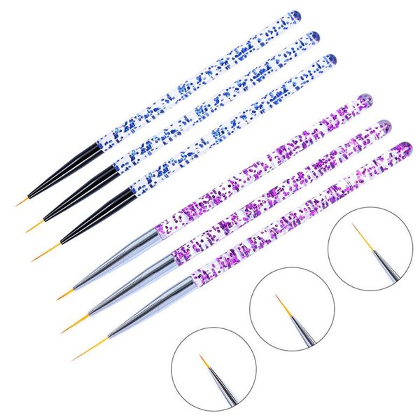 3pcs professional nail art liner brush uv gel painting acrylic nail brush striping pen set crystal sequins acrylic handle, Yellow
3pcs professional nail art liner brush uv gel painting acrylic nail brush striping pen set crystal sequins acrylic handle, Yellow
