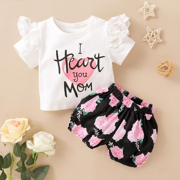 0-24m summer clothes set printing short sleeve shorts kids girls round neck splicing lace t-shirts short pants 37, White
0-24m summer clothes set printing short sleeve shorts kids girls round neck splicing lace t-shirts short pants 37, White