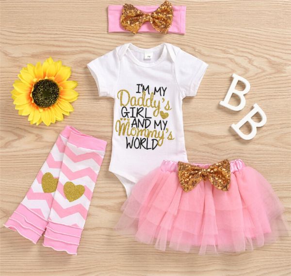 summer newborn baby girl clothes set 4pcs daddy mommy princess cotton romper+pink tutu skirt+headband+ sets 0-18m, White
summer newborn baby girl clothes set 4pcs daddy mommy princess cotton romper+pink tutu skirt+headband+ sets 0-18m, White
