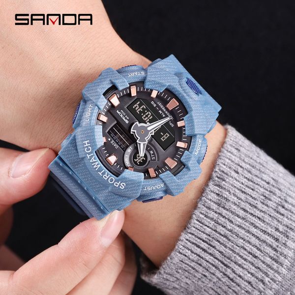 sanda new watch 30 meters waterproof depth outdoor sport men watch popular luminous effect denim multifunction men sports, Slivery;brown
sanda new watch 30 meters waterproof depth outdoor sport men watch popular luminous effect denim multifunction men sports, Slivery;brown