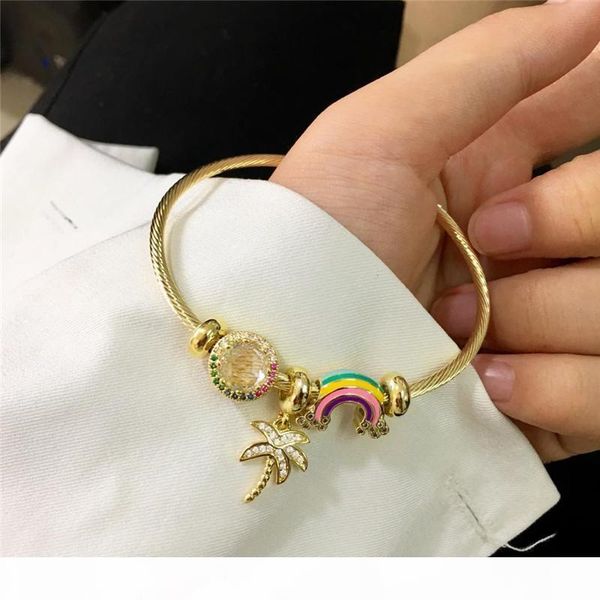 2019 summer new luxury woman bracelet 925 sterling silver beaded rainbow pendant bracelet designer bracelet gift ing
2019 summer new luxury woman bracelet 925 sterling silver beaded rainbow pendant bracelet designer bracelet gift ing