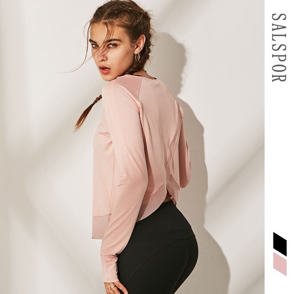 salspor yoga shirt women mesh back split cross wrap fitness t shirt with thumb holes breathable workout women sportswear
salspor yoga shirt women mesh back split cross wrap fitness t shirt with thumb holes breathable workout women sportswear