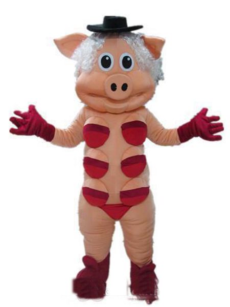 2018 good vision and good ventilation a pig mascot costume with black hat for adult, Red;yellow
2018 good vision and good ventilation a pig mascot costume with black hat for adult, Red;yellow