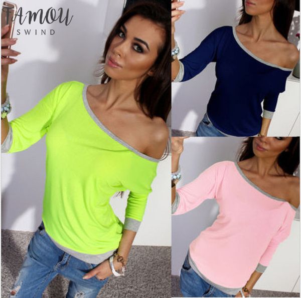 t shirt wmen 2020 new summer style round collar t shirt fluorescent color off shoulder female vestidos wj016, White
t shirt wmen 2020 new summer style round collar t shirt fluorescent color off shoulder female vestidos wj016, White