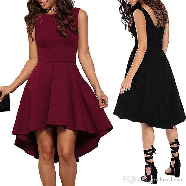 2020 new fashion women casual sleeveless dress summer party evening cocktail high low skater mini dresses, Black
2020 new fashion women casual sleeveless dress summer party evening cocktail high low skater mini dresses, Black