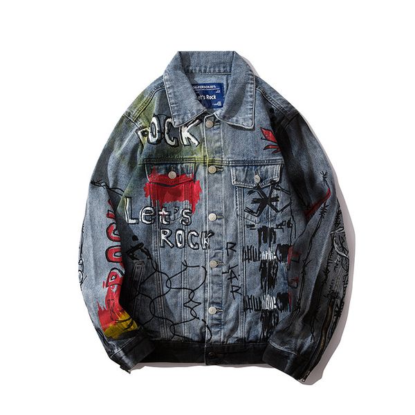 moruancle men's hi street hip hop jean jackets fashion streetwear graffiti denim trucker jacket outerwear printed clothing, Black;brown
moruancle men's hi street hip hop jean jackets fashion streetwear graffiti denim trucker jacket outerwear printed clothing, Black;brown