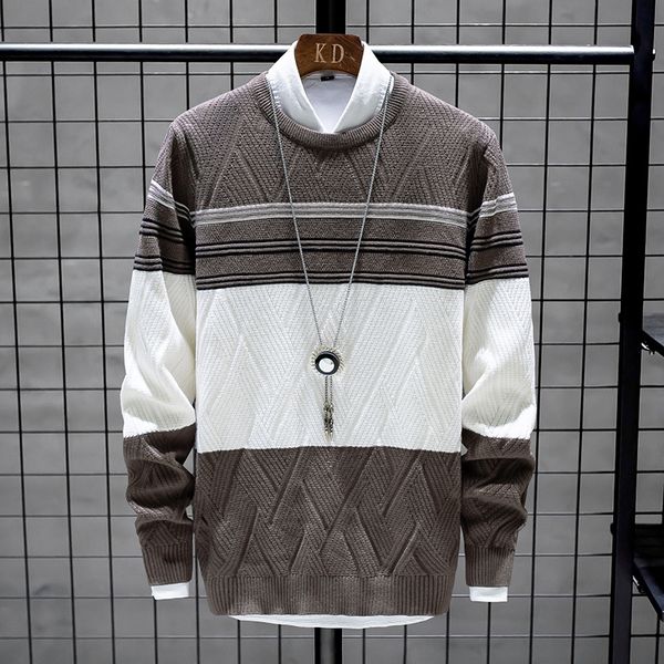 men autumn casual knitted soft cotton sweaters pullover men 2020 winter new fashion patchwork round neck sweater coat, White;black
men autumn casual knitted soft cotton sweaters pullover men 2020 winter new fashion patchwork round neck sweater coat, White;black