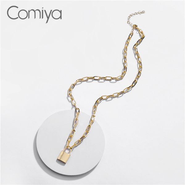 comiya fashion korean necklaces for women long links lock pendant zinc alloy accessories gold silver color collare maxi necklace
comiya fashion korean necklaces for women long links lock pendant zinc alloy accessories gold silver color collare maxi necklace