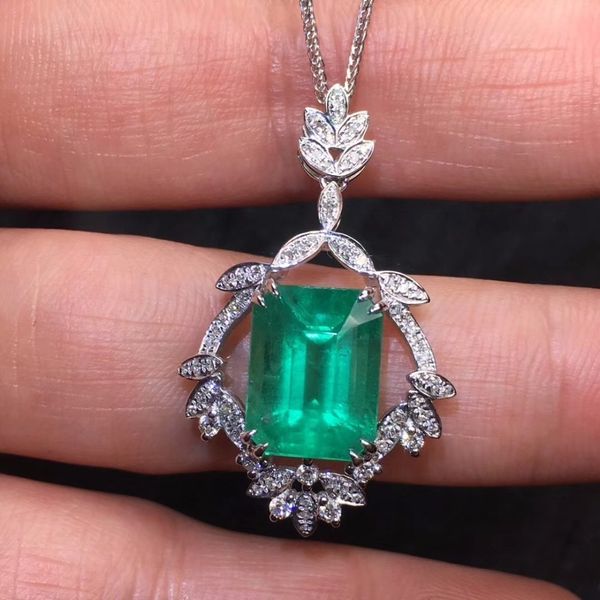 fine jewelry real pure 18 k white gold au750 100% natural emerald gemstones 4.61ct female's pendants for women fine necklaces, Silver
fine jewelry real pure 18 k white gold au750 100% natural emerald gemstones 4.61ct female's pendants for women fine necklaces, Silver