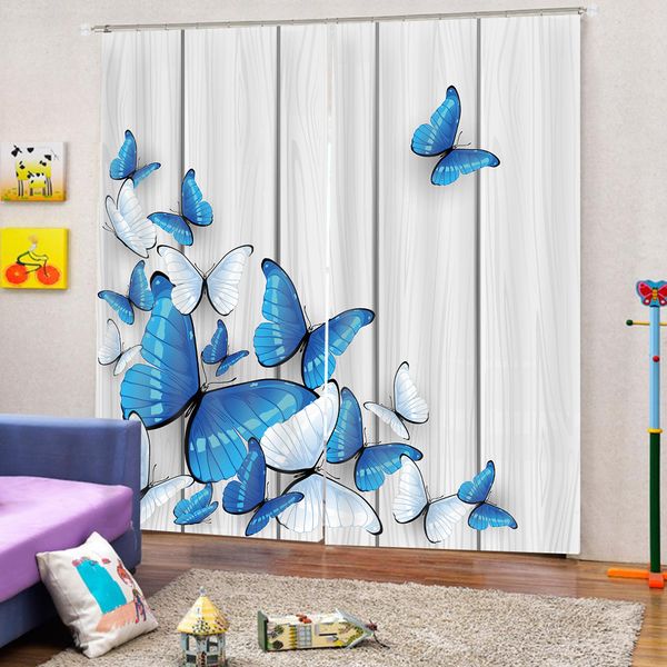blue butterfly curtain 3d blackout curtains for living room drapes cotinas para sala
blue butterfly curtain 3d blackout curtains for living room drapes cotinas para sala