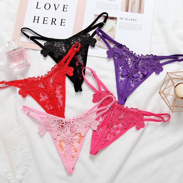 women underwear crotchless briefs lace thong panties women g-string bandage lingerie transparent ladies seamless underpants, Red;black
women underwear crotchless briefs lace thong panties women g-string bandage lingerie transparent ladies seamless underpants, Red;black