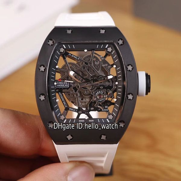 new rm035 rafael nadal edition ceramics case skeleton dial miyota automatic mens watch 035 white rubber strap sport gents watches 6 color, Slivery;brown
new rm035 rafael nadal edition ceramics case skeleton dial miyota automatic mens watch 035 white rubber strap sport gents watches 6 color, Slivery;brown