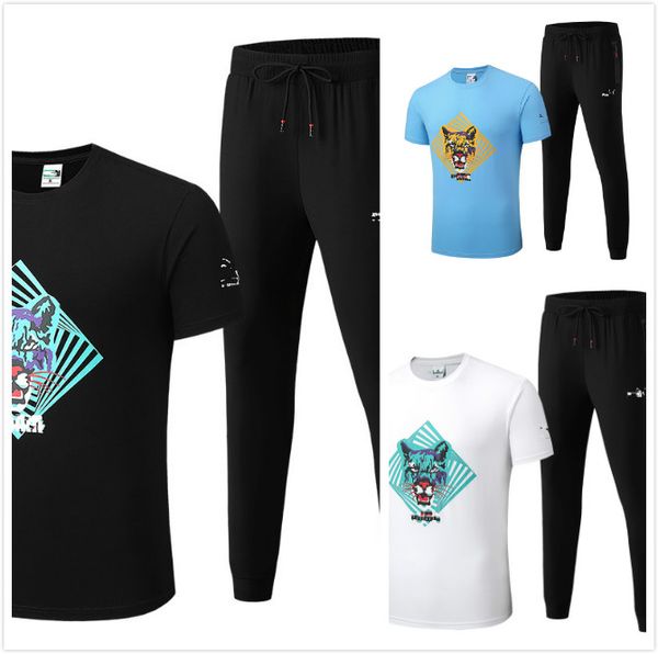 mens designer tracksuits fashion brand tigger print short sleeve sports casual suit 2020 spring summer 3 color, Gray 
mens designer tracksuits fashion brand tigger print short sleeve sports casual suit 2020 spring summer 3 color, Gray