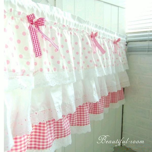 romatic pink plaid &dot cake style folds bow decorative cotton short curtain kitchen curtain partition 50*150cm
romatic pink plaid &dot cake style folds bow decorative cotton short curtain kitchen curtain partition 50*150cm
