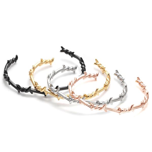 hip hop jewelry fashion twisted thorns bangles bracelets punk streetwear flame bracelet for women men personalized jewelry, White
hip hop jewelry fashion twisted thorns bangles bracelets punk streetwear flame bracelet for women men personalized jewelry, White