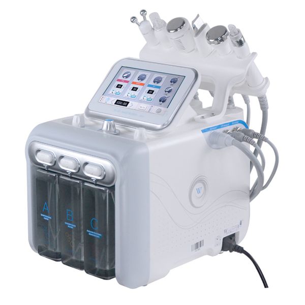 

6 in 1 hydra dermabra ion rf facial kin lifting deep cleaning h2o2 oxygen jet peel machine