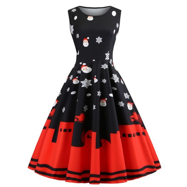 vintage autumn winter dresses christmas party dress women style o-neck sleeveless swing party dresses female costumes, Black;red
vintage autumn winter dresses christmas party dress women style o-neck sleeveless swing party dresses female costumes, Black;red
