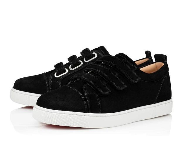 three velcro kiddo donna casual luxurious men red bottom sneakers shoes black suede leather leisure flats dress party wedding eu35-47
three velcro kiddo donna casual luxurious men red bottom sneakers shoes black suede leather leisure flats dress party wedding eu35-47