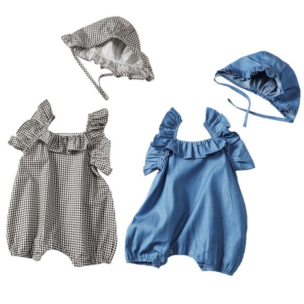 высокое качество baby girl rompers новорожденный plaid ruflles bodysuits детские комбинезоны для новорожденных одежда hat outfit set, Blue
высокое качество baby girl rompers новорожденный plaid ruflles bodysuits детские комбинезоны для новорожденных одежда hat outfit set, Blue