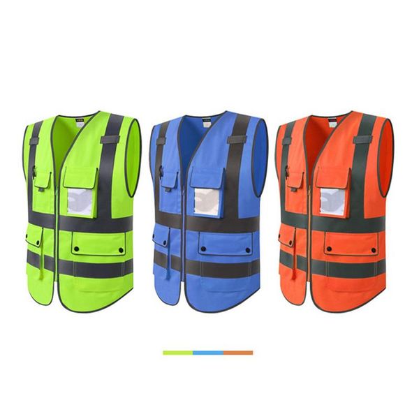 high visibility reflective multi pockets construction safety vest cycling vest, Black
high visibility reflective multi pockets construction safety vest cycling vest, Black