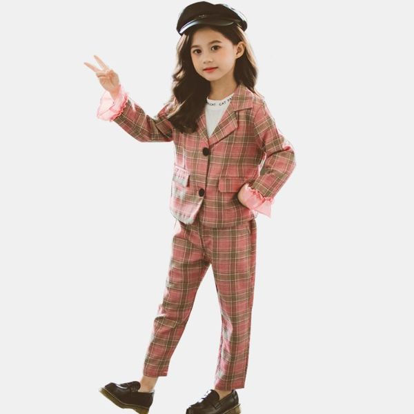 spring clothes girl plaid jacket + pants 2 pcs clothes for girls flare sleeve blazers suit for girls fashion party, White
spring clothes girl plaid jacket + pants 2 pcs clothes for girls flare sleeve blazers suit for girls fashion party, White