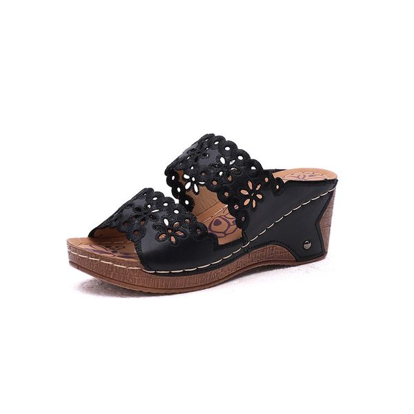 slanted heel sandals women's summer muffin hollowed-out increased fashion comfortable all-match open toe roman slippers, Black;red
slanted heel sandals women's summer muffin hollowed-out increased fashion comfortable all-match open toe roman slippers, Black;red