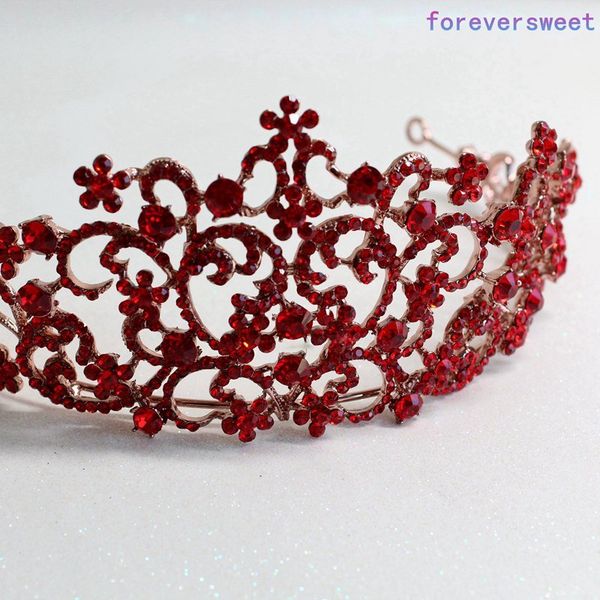 special red crystal bridal tiara hair jewelry for brides tiara and crowns, White;golden
special red crystal bridal tiara hair jewelry for brides tiara and crowns, White;golden